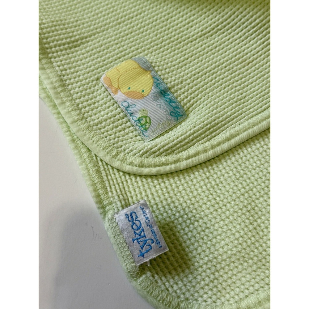 VTG Tykes by Carters Rare Green Cuddly‎ Duckie Patch Thermal Baby Blanket Y2K